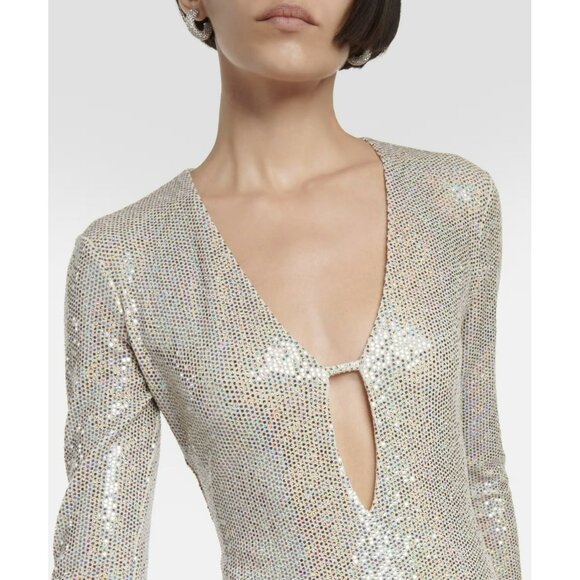 The Sei $679 Frost Crystals Keyhole Maxi Formal Dress Size Small NWT - Picture 2 of 10